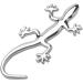 Gecko Car Stickers - Fashion 3D Gecko Shape - Handmade Glass & Metal Outdoor Gecko Wall Art for Patio Fence Car Decal Car Styling Accessories Samuliy Silver - Buy Online on GoSupps.com