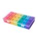 Weekly Pill Organizer 7 Day (3 Times a Day) Moisture-Resistant Large Daily Pill Cases for Pills/Vitamin/Fish Oil/Supplements - Rainbow Colors
