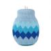 Royal Hong Beauty Mini Hot Water Bottle with Cover Knitted Warm Water Bag Pack Bottles for Pain Relief Hot Compress Peri Bottle Covers Only Heating Bag Cute Hand Warmer-Blue Rhombus-Silicone 320ML