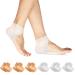 Heeren cushion 6 pairs of silicone heel protection gel heel cushion pads heel protector silicone pads heel protection sock heel socks ideal for plantar fasciitis heel pain cracked heels (unisex)
