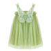 PythJooh Baby Girl Tulle Dress Toddler Girl Sleeveless Butterfly Wings Tutu Princess Dress Daisy Stars Sundresses for 0-4Years 2-3 Years Butterfly Wings Green
