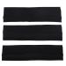 MapofBeauty Yoga Headbands 3 Pack | Stretchy Cotton Hair Wraps for Sports & Exercise - Black - Buy Online on GoSupps.com