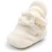 TMEOG Baby Booties Slippers Infant Boots Newborn First Walking Shoes Baby Winter Sock Crib Shoes for Boys Girls 0-18Months 6-12 Months B White Furry