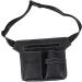 Minkissy 2-Pack Leather Belt Bag for Hairdressers | Hip Bag for Stylists | Tool Storage Pocket | 25x19cm | Black - Buy Online on GoSupps.com