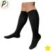 Closed Toe 8-15 mmHg Mild Compression Calf Zipper Socks - Black | Relieve Leg Fatigue & Improve Circulation - Buy Online on GoSupps.com