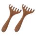 2 pi ces Outil de Massage Gua Sha Bois Mini R teau Bois pour Chevelu et Massage des Yeux D tend la T te et Stimule Points Acupuncture Accessoire Portable pour Relaxation Compl te