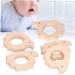 Set of 5 Natural Beech Wood Hedgehog Teething - Safe and Soothing for Baby Gums - Perfect for Teething Necklace or Bracelet - Buy Online on GoSupps.com