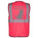 Safety vest for the dog owner with funny motif: DIE with the dog walks - Color: Pink Size: L Pink L
