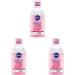 Nivea rose water micelle water (400 ml) facial cleaning with micellair technology and natural rose water gentle micelle cleaning water (pack with 3) 400 ml (3 -pack)