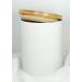 White Ceramic 1050mL 4 cup Food Storage Canister with Airtight Bamboo Lid and Silicone Seal Container for Counter - Great for Flour Coffee Sugar Treats for Dog Puppy Cat Kitten Rawhide Milkbone - Buy Online on GoSupps.com