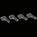 Non-slip glasses ear handle hooks 100 pairs of plastic ironing tip holder experience comfortable and stable glasses glasses accessories transparent m