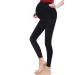 Crazy Chick Ladies Maternity Over Bump Stretchy Adjustable Full Ankle Length Leggings 12 Black