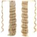 Long Wavy Ponytail Hair Extension Curly Wrap Around Pony Tail Extensions Clip in Synthetic Hairpieces One Piece Body Wave Wig with Magic Paste for Women Girls Black Brown Blonde 24" - Buy Online on GoSupps.com