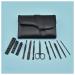 Manicure Set Stainless Steel Nail Clippers with Built-in Nail File Sharp Nail Clippers for Men 12 Pieces Black Manicure Nail Clippers Kit
