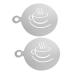 Angoily 2pcs Coffee Latte Mold Coffee Accessories Coffee Art Stencils Spray Stainless Steel Baking Tools