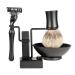 Fomiyes 2 pieces Rasuradoras para hombres men's shaving soap shaving brushes for men cream cream razor shell shave brush holder shave shaving rapid stand beard set man black tools shave