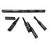 Premium 4-in-1 Detachable Makeup Brush Kit - Portable Travel Lip Eyeshadow & Eyebrow Brushes (Black) - International Shipping Available - Buy Online on GoSupps.com