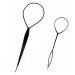 BSORO 2pcs Tail Hair Loop Tool Hair Braiding Tool Hair Tools Hair Twister Black