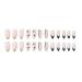 Justotry 24-Piece Glitter Swirl Stiletto Nails - Black French Press On Nails for Women - Almond Art Fake Nails - Short & Stylish Artificial Fingernails - Buy Online on GoSupps.com