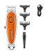 Hair Clippers for Men Cordless Professional Metal Hair Trimmer for Men Rechargeable Beard Stubble Hair Clipper Electric Body Trimmer Lithium Battery (Color : Orange)