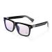 Blue Light Glasses for Women/Men Computer Blue Light Square TR90 Frame Trendy Computer Reading/Gaming/TV Eyeglasses Black-silver