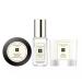 Jo Malone London Mini Luxuries Trio Gift Set - Wood Sage & Sea Salt Cologne - English Pear & Freesia Body Creme - Peony & Blush Suede Candle - Travel Size - Buy Online on GoSupps.com