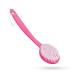 Bistras Bath Brush with Bristles  Bath and Shower Scrubber  Long Handle for Exfoliating Back  Body  and Feet  Pink (1 Pack) Pink 1 Pk