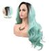 Buy Beauty Mermaid Wig - Natural Turquoise Purple Long Wavy Lace Front Wig for Women | Perfect for Cosplay & Parties | Synthetic Heat Fiber Fashion Hairstyle - Buy Online on GoSupps.com