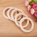 Yicare 10-Piece Baby Wooden Teething Rings - 70mm Handicraft Rings for Babies | Safe Wood Teethers & DIY Craft Bracelet - Buy Online on GoSupps.com