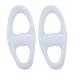 Dmais toe spacers-silicone-toe correction smooth iron |Soft smooth iron for large toes comfortable orthopedic toe spreader for overlapping toes hammer toes and correct toes white L