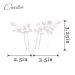 Casdre Silver Pink Pearl Bride Wedding Hair Pins - Bridal Hair Accessories for Women and Girls (Pack of 2) - Buy Online on GoSupps.com