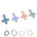 4pcs Silicone Baby Teether Set with Lanyard - Safe Teething Toys for Toddlers - Buy Online on GoSupps.com