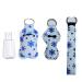 N//A Hand Sanitizer Holders 1pcs Portable Travel Bottles and Keychain Holders Set 1pcs Chapstick Holder Keychains 1pcs Lipstick Wristlet Keychain