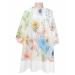 Dreamy Floral Barber Cape - Salon Hair Cutting Cape for Women Men Kids Adults Abstract Botanical Garden Herb Watercolor Haircut Cape with Adjustable Elastic Neckline Hairdressing Stylist Accessories 1 piece 55x63 Inch White