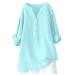 Linen Tops for Women UK Sale Clearance Casual Loose Fit Short Sleeve T-Shirt Crewneck Dressy Shirt Summer Tops Button Up Plus Size Tee Tunic Top Holiday Blouses 2751-qppoj-a-lightblue XXL