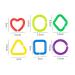 Safigle 70 STK Geometric Chain Buckle Colorful Connecting Toys for Toddlers | Durable Baby Ring for Travel Cribs | 2 Pieces - 5.5x5.5cm - Buy Online on GoSupps.com