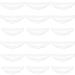 48 Piece Silicone Eyelash Perming Curler (S M L) Eyelash Perm Silicone Pad Lash Lift Rods Makeup Tool (White)