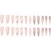 24 Pcs Marble Stiletto Fake Nails - Long Rose French Press on Nails with Glitter Almond Patterns for Women - Extra Long False Nails with Glue for Nail Art - Buy Online on GoSupps.com