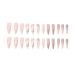 Justotry 24-Piece Rose Gold Marble Stiletto Press-On Nails | Almond Art Nails for Women - Stylish & Easy Stick-On Fingernails - Buy Online on GoSupps.com