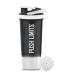Artoid Mode 720ml Inspirational Sports Fitness Workout Protein Shaker Bottle with Twist and Lock Protein Box Storage Dual Mixing Technology with Shaker Balls & Mixing Grids - BPA Free White/Black