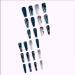 Coffin Press on Nails: Long Navy Blue Rhinestone False Nails with Glue - Full Cover Acrylic Gradient Designs for Women - Buy Online on GoSupps.com
