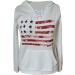Women's White Hoodie Sweatshirt - Long Sleeve Drawstring Pullover Top - Buy Online on GoSupps.com