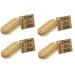4 x Wooden Nail Brushes Hygienic Double Sided Hand And Nail Cleaning Brush Scrubbing Brush To Clean Under Nail Dirt Grime And Grease Firm Strong Bristles For Use On Fingernails And Toenails