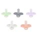 Baby Silicone Pacifier 5 Pieces Bite Resistant Washable Portable Silicone Pacifier for Baby Type 1
