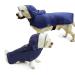 Pet Raincoat Packable Hooded Dog Rain Jacket Reflective Strips Lightweight Adjustable Poncho for Small Medium Large Dogs Blue S S (Back:12 Inches) Blue