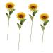 HOMSFOU 8 Pcs Simulated Sunflower Artificial Sunflowers Fake Flower Decors Home Accents Decor Bouquets for Wedding Faux Silk Flowers Sunflowers Bouquet Fake Flower Crafts Party Decor Props