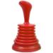 Shower Plunger Sink Cleaner with Ergonomic Handle | Bathroom Drain Cleaner Tool for Unclogging Slow Sinks Tubs and Showers Small and Powerful Red - Buy Online on GoSupps.com