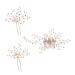 MAGICLULU 4 Sets Bridal Headwear Bride Hair Comb Rhinestone Hair Clip Hair Teasing Comb Pearl Hair Clip Crystal Hair Comb Bridal Hair Clip Rhinestone Headpiece Zinc Alloy Wedding Women's
