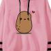 IFOTIME Cute Potato Heart Print Hoodie | Pink Sport Sweatshirt | Long Sleeve Pullover for Women - Buy Online on GoSupps.com