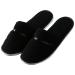 Hotel house shoes 10 pair of disposable spa shoes fluffy spa house shoes with a closed tip for hotel home guests suitable for most men or women 11.4x4.5inches black